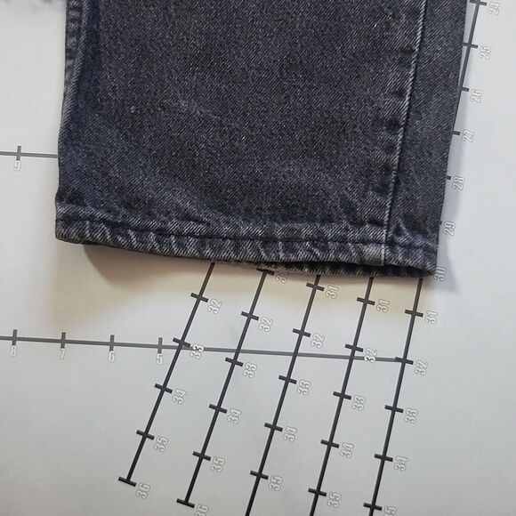 Vintage Basic Editions Jeans Mens 38x32 Made in USA Black Faded 90s Work - Picture 7 of 7